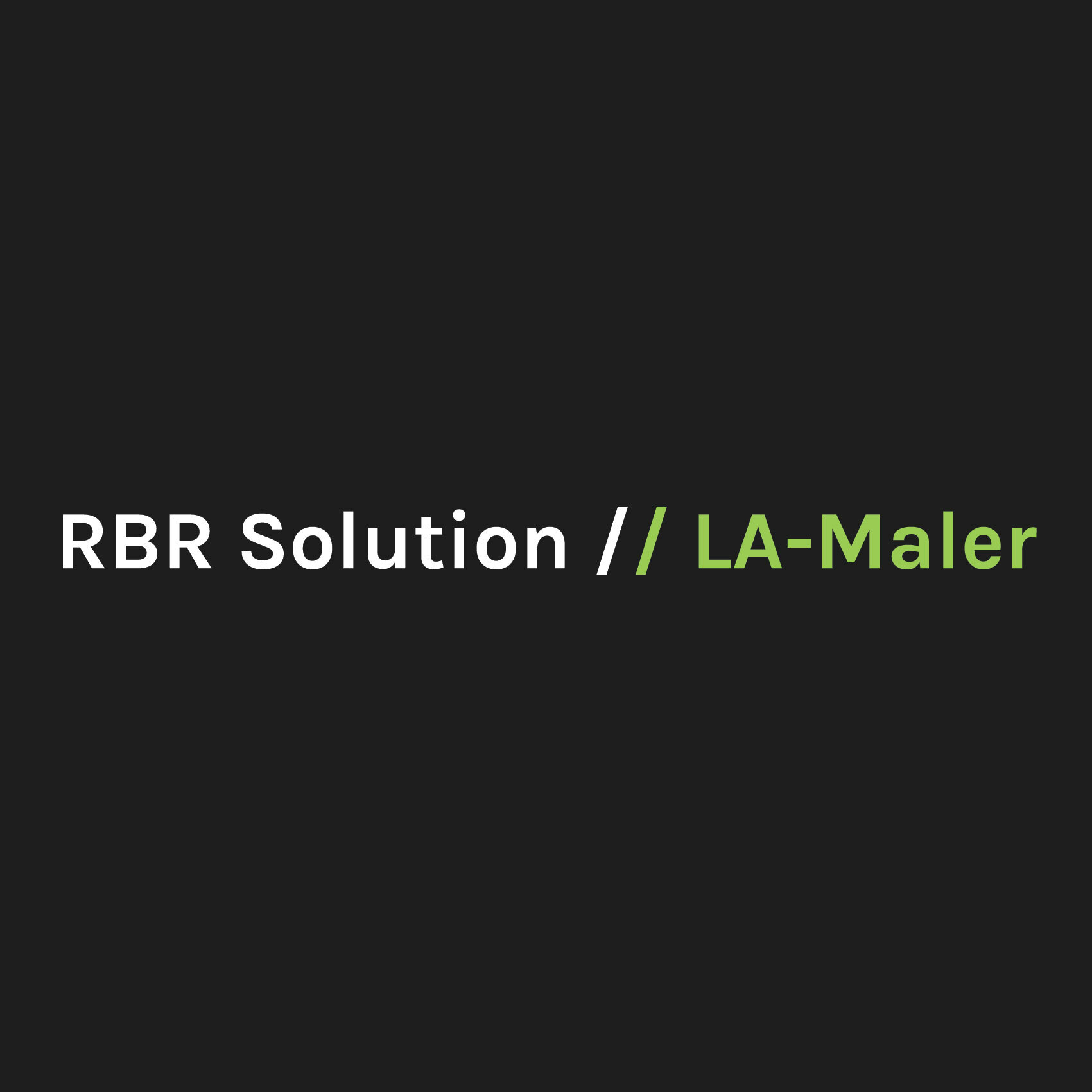 RBR Solution