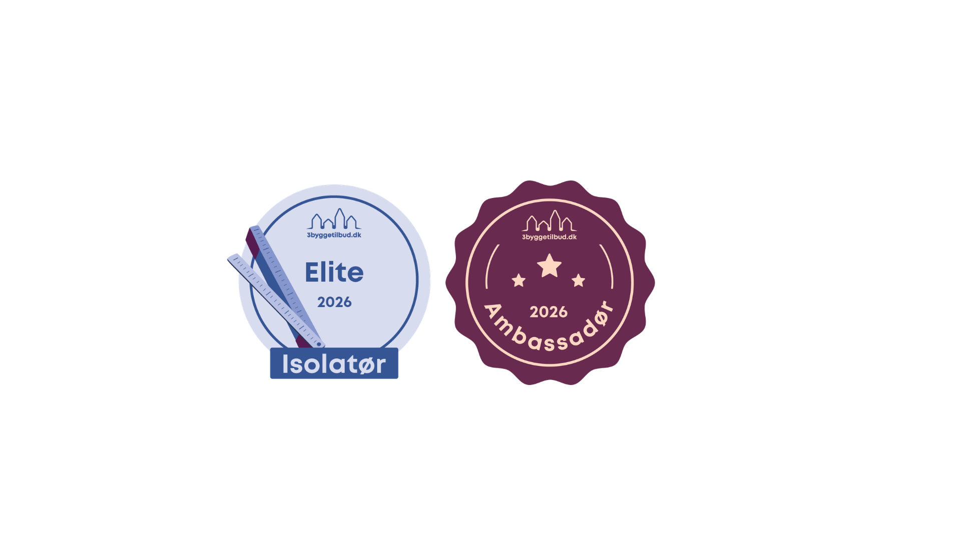 Eliteisolatør og Ambassadør 2026 – to titler, vi er stolte af!